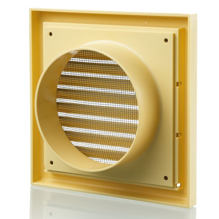 Blauberg 155X155-100S-CS Air Ventilation Louvred Grille - 100mm - Cotswold Stone