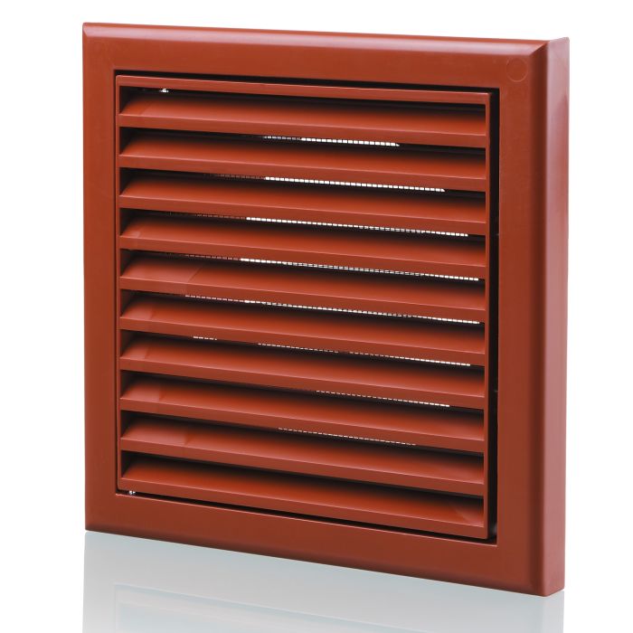 Blauberg 155X155-100S-TC Air Ventilation Louvred Grille - 100mm - Terracotta