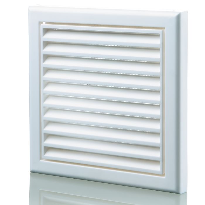 Blauberg 155X155-100S-WH Air Ventilation Louvred Grille 100mm - White