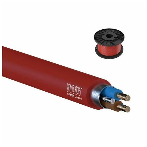 VENTCROFT VFP-215ERD VFP NOBURN 1.5mm² Red Fire Performance Soft Skin Standard Cable 2-Core