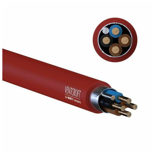 Ventcroft VFP-415ERD NoBurn 4-Core 1.5mm² Fire Performance FP Cable 100m Red