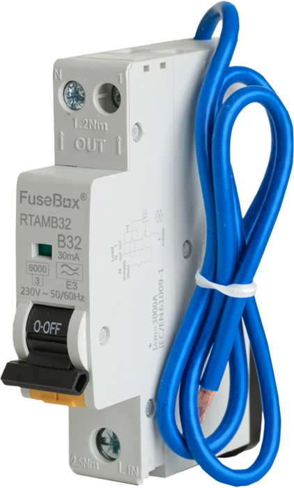 Fusebox RTAMB32 Mini RCBO 32A Type A B Curve