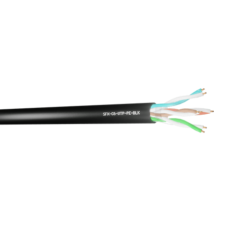 Securi Flex SFX/C6-UTP-PE-BLK Data Cable Category 6 4 Pairs UTP PE - Black 305m