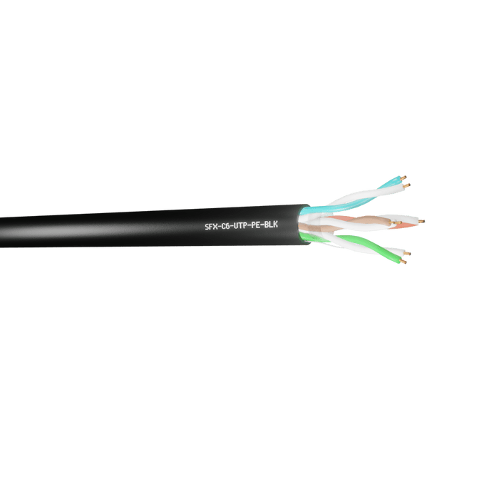 Securi Flex SFX/C6-UTP-PE-BLK Data Cable Category 6 4 Pairs UTP PE - Black 305m