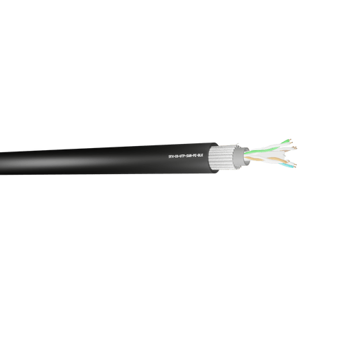 Securi Flex SFX/C6-UTP-SWA-PE-BLK-1 Data Cable Category 6 4 Pairs UTP