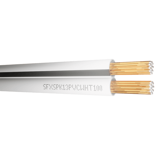 Securi-Flex SFX/SPK-13-PVC-WHT-100 Speaker Cable 2 Cores 13 x 0.2mm x 0.40mm