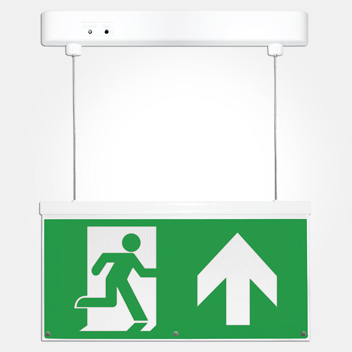 Eterna SESIGNLEM3 Self-Test LED Emergency Exit Sign Light with ISO 7010 Up Arrow Legend