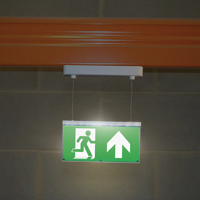 Eterna SESIGNLEM3 Self-Test LED Emergency Exit Sign Light with ISO 7010 Up Arrow Legend