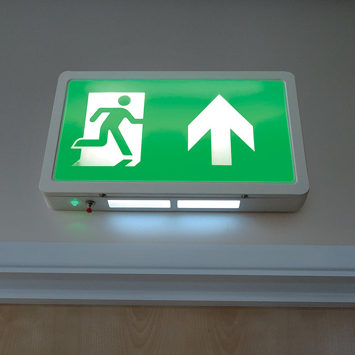 Eterna VECOEXIT3M Emergency LED Exit Box with ISO 7010 Up Legend